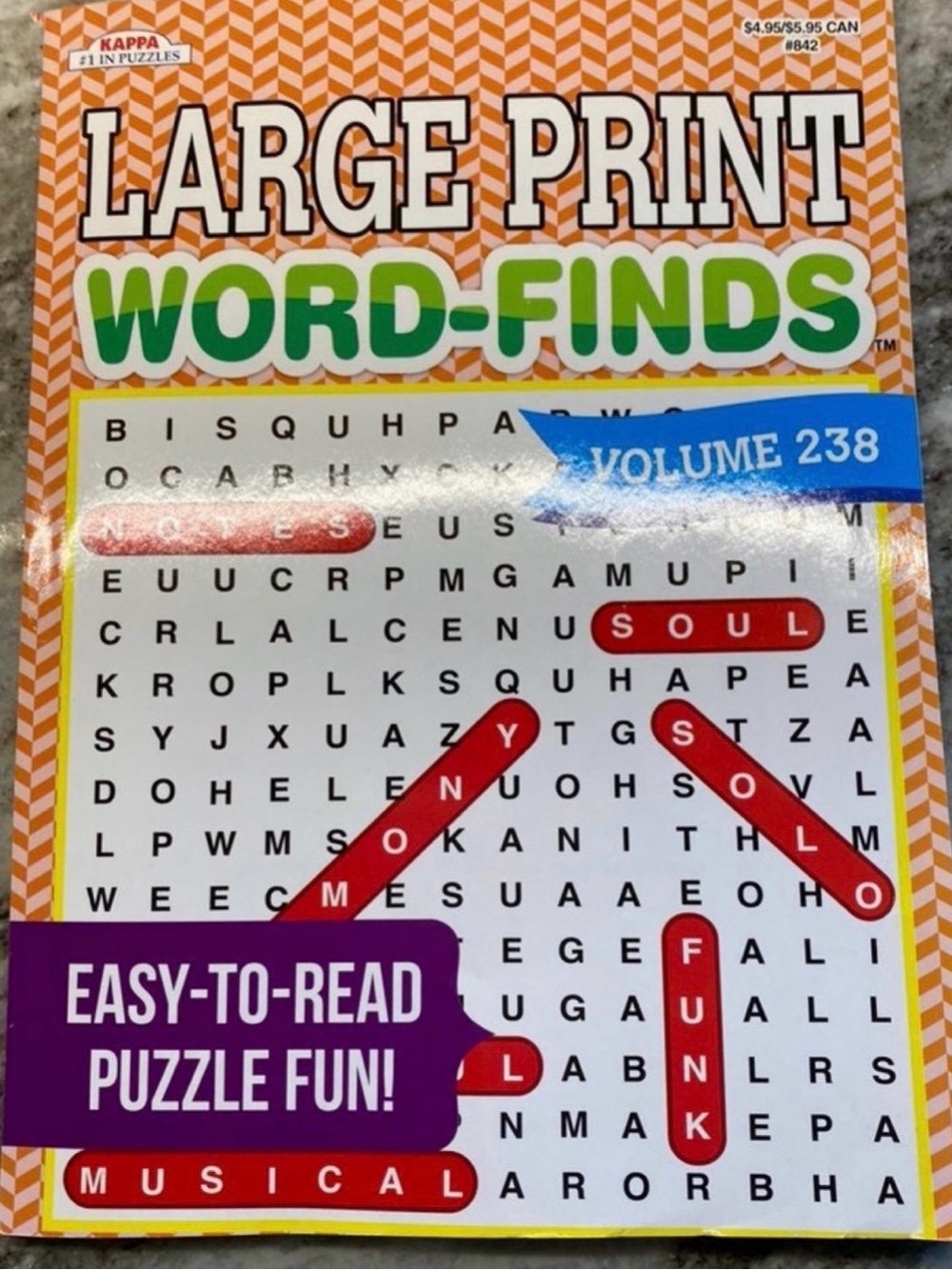 Large Print Word-Finds Puzzle Book - Volume 238